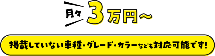 月々3万円～
