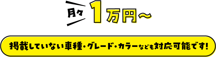 月々1万円～